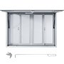 Ventana de concesión VEVOR de 135 x 84 cm, de aleación de aluminio, con 4 ventanas corredizas horizontales, puerta de toldo y gancho de arrastre, ideal para camiones de comida y remolques de concesión.
