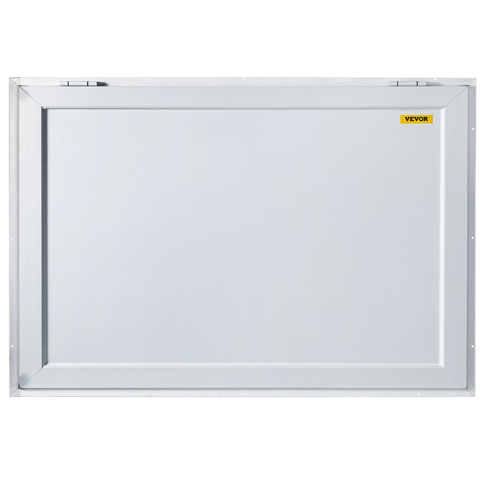 Ventana de concesión VEVOR rectangular con marco de aluminio y logotipo VEVOR amarillo.