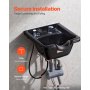 Lavabo VEVOR de plástico ABS para salón y hogar, fácil de limpiar e instalar, ideal para estilistas, spa, barbería y salón de belleza, color negro.