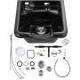 Lavabo VEVOR de plástico ABS para salón y hogar, fácil de limpiar e instalar, ideal para estilistas, spa, barbería y salón de belleza, color negro.