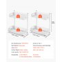 Organizador bajo fregadero VEVOR, paquete de 2 organizadores extraíbles de 2 niveles con ajuste de altura de 4 niveles, estante deslizante de metal, organizadores y almacenamiento multiusos para baño y cocina, blanco