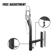 VEVOR - Soporte para ganado, accesorio para puerta de acero, tocado con lazo para la nariz, altura de 9.8 pulgadas y soporte de corte de 5.9 pulgadas de longitud ajustable, soportes para corte de cabra con lazo para la nariz, soporte para esquila de ovejas, para ovejas y cabras
