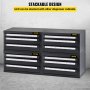 Gabinete dispensador de brocas VEVOR, dispensador de brocas de tres cajones, gabinete organizador de brocas, gabinete organizador dispensador de brocas para longitud de trabajo tamaño fraccional de 1/16" a 1/2" en incrementos de 1/64