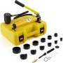 VEVOR Kit de perforadora hidráulica de 10 toneladas, juego de cortadores de orificios para conductos de 1/2" a 2", kits de herramientas KO con perforadora de 6 piezas, herramientas para conductores de láminas de metal, para aluminio, latón, acero inoxidable, fibra de vidrio y plástico
