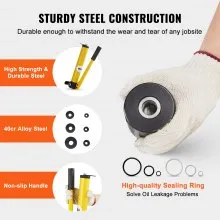 VEVOR Kit de perforadora hidráulica de 10 toneladas, herramienta para orificios de 1/2 "-2" con 6 troqueles