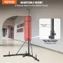 Soporte para saco de boxeo VEVOR, equipo de entrenamiento de acero resistente, altura ajustable con base con peso, soporta hasta 65 kg, soporte independiente para sacos de arena para gimnasio en casa.