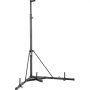 Soporte para saco de boxeo VEVOR negro con estructura de metal resistente y barras de estabilidad.