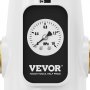 Filtro de sedimentos para toda la casa VEVOR con manómetro que muestra lecturas de 0,0 a 1,6 mpa.