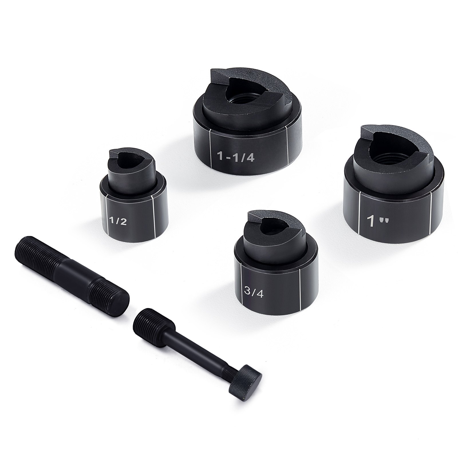 Kit de punzón hidráulico VEVOR con matrices de varios tamaños para trabajos eléctricos profesionales.