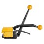 VEVOR Herramienta para flejado de acero para 1/2"-3/4" de ancho, 3 en 1 (tensor, engarzadora, cortadora) Máquina aplicadora de bandas para embalaje de cinta manual Máquina herramienta para flejado de