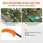 Sierra de pértiga manual VEVOR, podadora de árboles extensible de 2,2 a 8,2 m, cuchilla de acero afilada para cortar ramas altas, recortadora de ramas manual con 8 mangos ligeros de fibra de vidrio, para podar palmeras y arbustos.