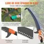 Sierra de pértiga manual VEVOR, podadora de árboles extensible de 2,2 a 8,2 m, cuchilla de acero afilada y tijeras para podar ramas altas, con 8 mangos ligeros de fibra de vidrio, para podar palmeras y arbustos.