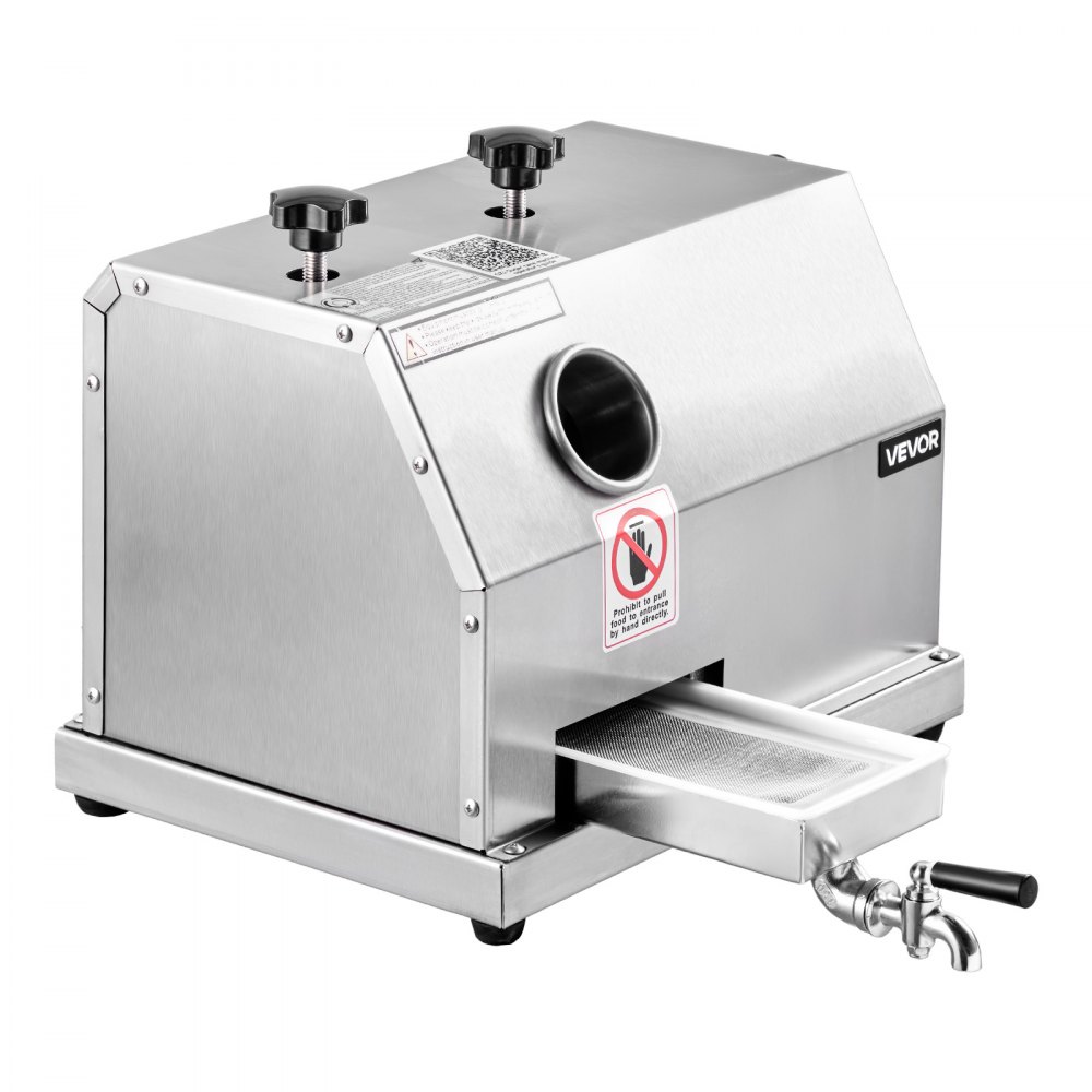 VEVOR Exprimidor Manual de Caña de Azúcar, Capacidad de Producción 50 KG/H, Puerto 62 mm, Máquina de Jugo con Ruedas, Extractor de Acero Inoxidable, Prensador para Uso Doméstico Comercial Restaurante