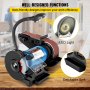 Lijadora de banda de 2" y lijadora de disco de 6" con base resistente y lámpara de trabajo LED