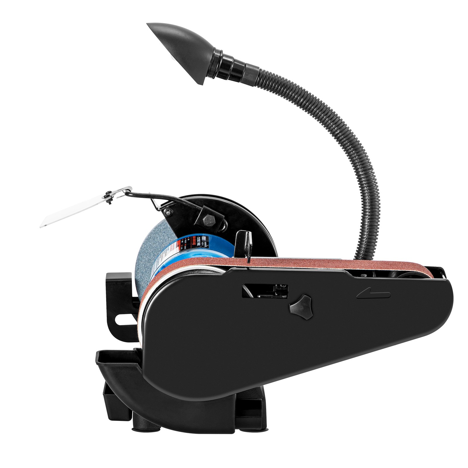 Amoladora de banda VEVOR 2 en 1 de 2 pulgadas para fabricación de cuchillos, lijadora de banco de banda y disco de 6 pulgadas, 3450 rpm, soporte de banda de 90 grados con base resistente y lámpara LED de trabajo.