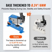 VEVOR Cizalla manual de placa manual de 12 pulgadas para procesamiento de láminas de metal, cortador de mesa HS-12 con material Q235, para manualidades de acero grueso, máquina de prensa de rollo resistente para constructores, entusiastas del bricolaje