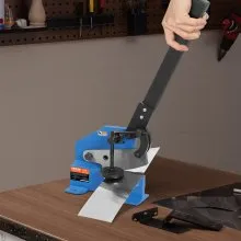 VEVOR Cizalla manual de placa manual de 5 pulgadas para procesamiento de láminas de metal, cortador de mesa HS-5 con material Q235, para manualidades de acero grueso, máquina de prensa de rollo resist