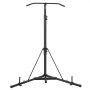 Soporte para saco pesado VEVOR negro con estructura de acero resistente y altura ajustable.