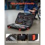 VEVOR Juego de Herramientas Mecánicas de 314 Piezas, Juego de Dados Métricos, Llaves, Puntas de Destornillador, Accesorios y Estuche, con Etiquetas de Tamaño para Reparaciones de Automóviles, Hogar