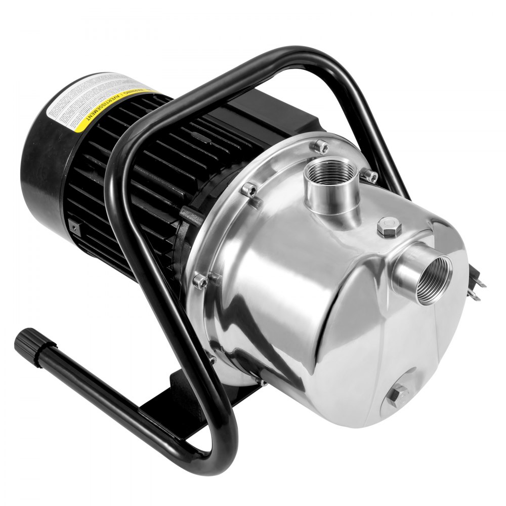 Bomba para pozos poco profundos VEVOR, 1.1 HP, 115 V, 978 GPH, 131 pies de altura, presión máxima de 40 psi, aspersor portátil de acero inoxidable para sistemas de riego de jardines, fuentes de lagos y transferencia de agua.