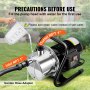 Bomba para pozos poco profundos VEVOR, 1.1 HP, 115 V, 978 GPH, 131 pies de altura, presión máxima de 40 psi, aspersor portátil de acero inoxidable para sistemas de riego de jardines, fuentes de lagos y transferencia de agua.