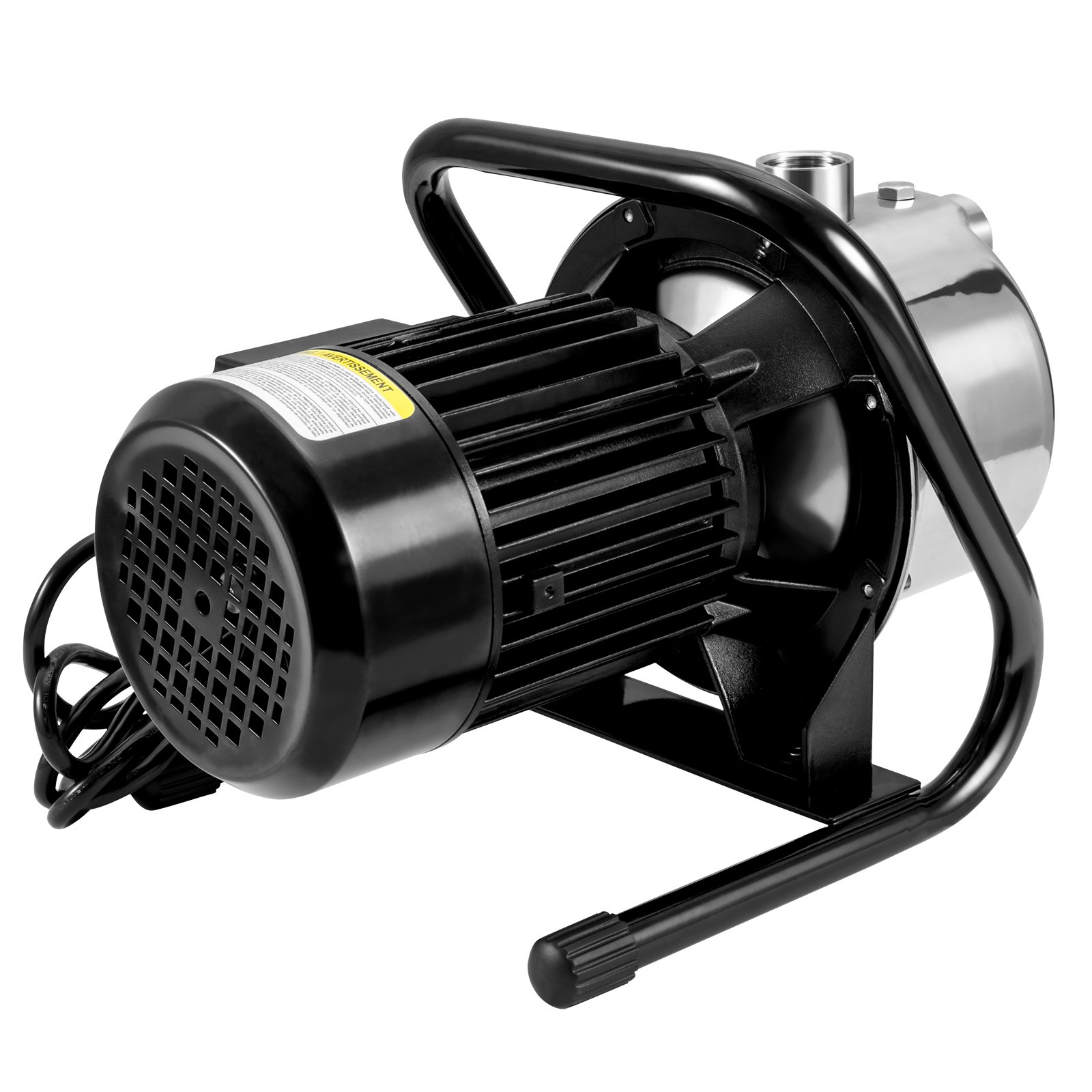 Bomba para pozos poco profundos VEVOR, 1.1 HP, 115 V, 978 GPH, 131 pies de altura, presión máxima de 40 psi, aspersor portátil de acero inoxidable para sistemas de riego de jardines, fuentes de lagos y transferencia de agua.