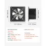 Ventilador extractor VEVOR de 10 pulgadas, 988 CFM, ventilador de pared de alta velocidad con control de encendido/apagado, bajo consumo, extractor de ventilación portátil para ático, garaje, sótano, taller, cocina, gallinero, negro.