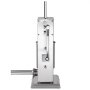 Embutidora manual de salchichas VEVOR, capacidad de 3 L, dos velocidades, vertical, de acero inoxidable 304, con 4 tubos de embutido y base de succión para uso doméstico o comercial.