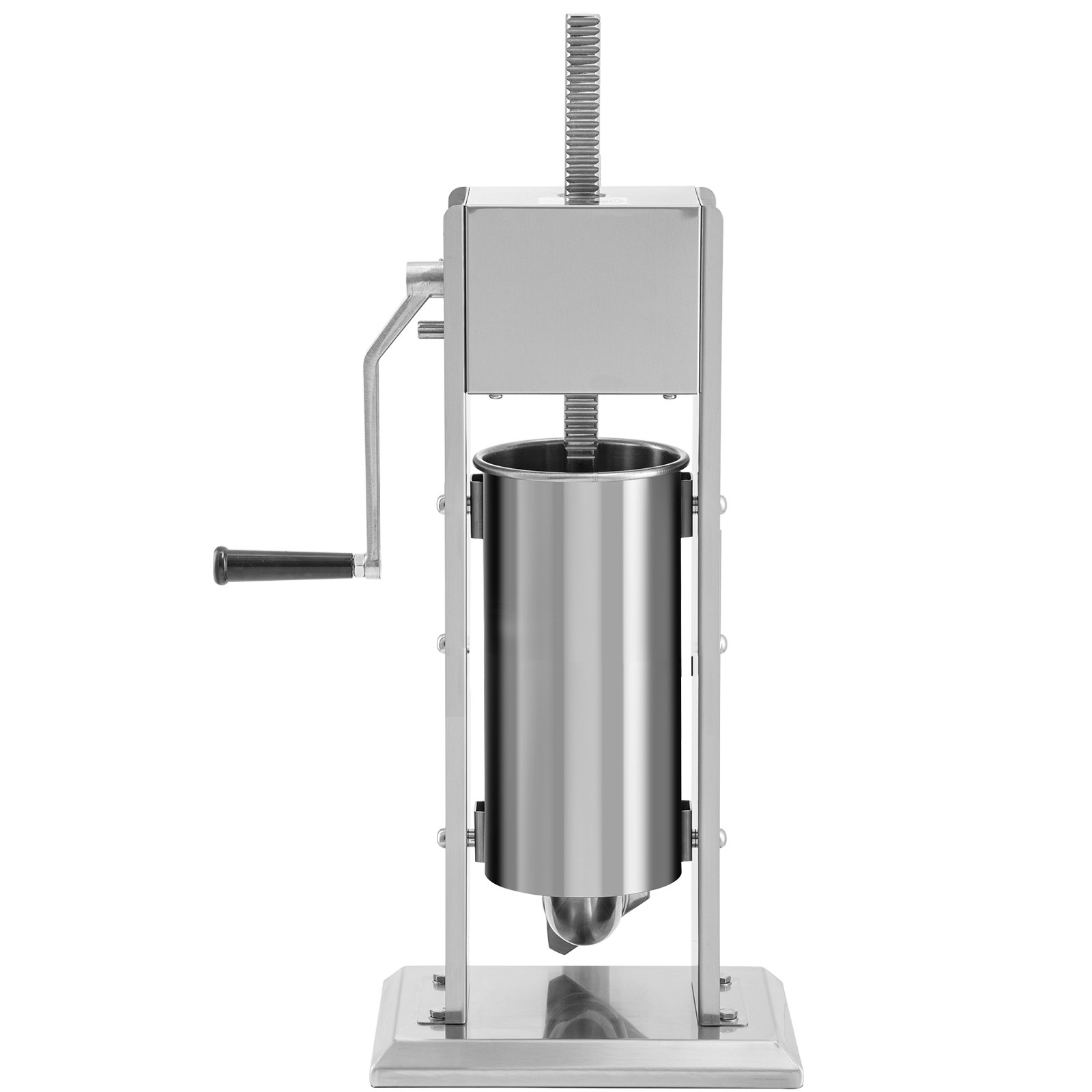 Embutidora manual de salchichas VEVOR, capacidad de 8 lb/5 l, dos velocidades, vertical, de acero inoxidable 304, con 4 tubos de llenado y base de succión para uso doméstico o comercial.