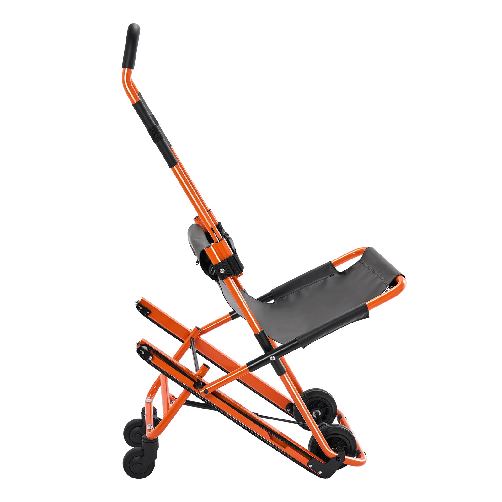 Silla de escalera manual VEVOR, capacidad de carga de 159 kg, silla de ruedas plegable de emergencia con 4 ruedas, silla de transporte portátil para ambulancias, bomberos y evacuación de personas mayores y personas con discapacidad.