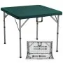 Mesa de Mahjong VEVOR, plegable por la mitad para 4 jugadores con tablero verde resistente al desgaste, mesa de dominó cuadrada portátil con asa de transporte para acampar al aire libre, picnic, fiesta, 86 x 86 cm
