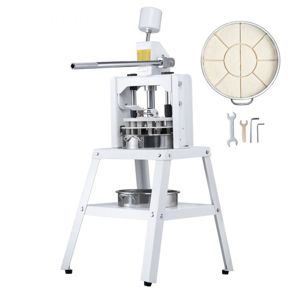 VEVOR - Divisor de masa manual, 10 unidades, cortador de masa con prensa manual, máquina para hacer pan para panadería