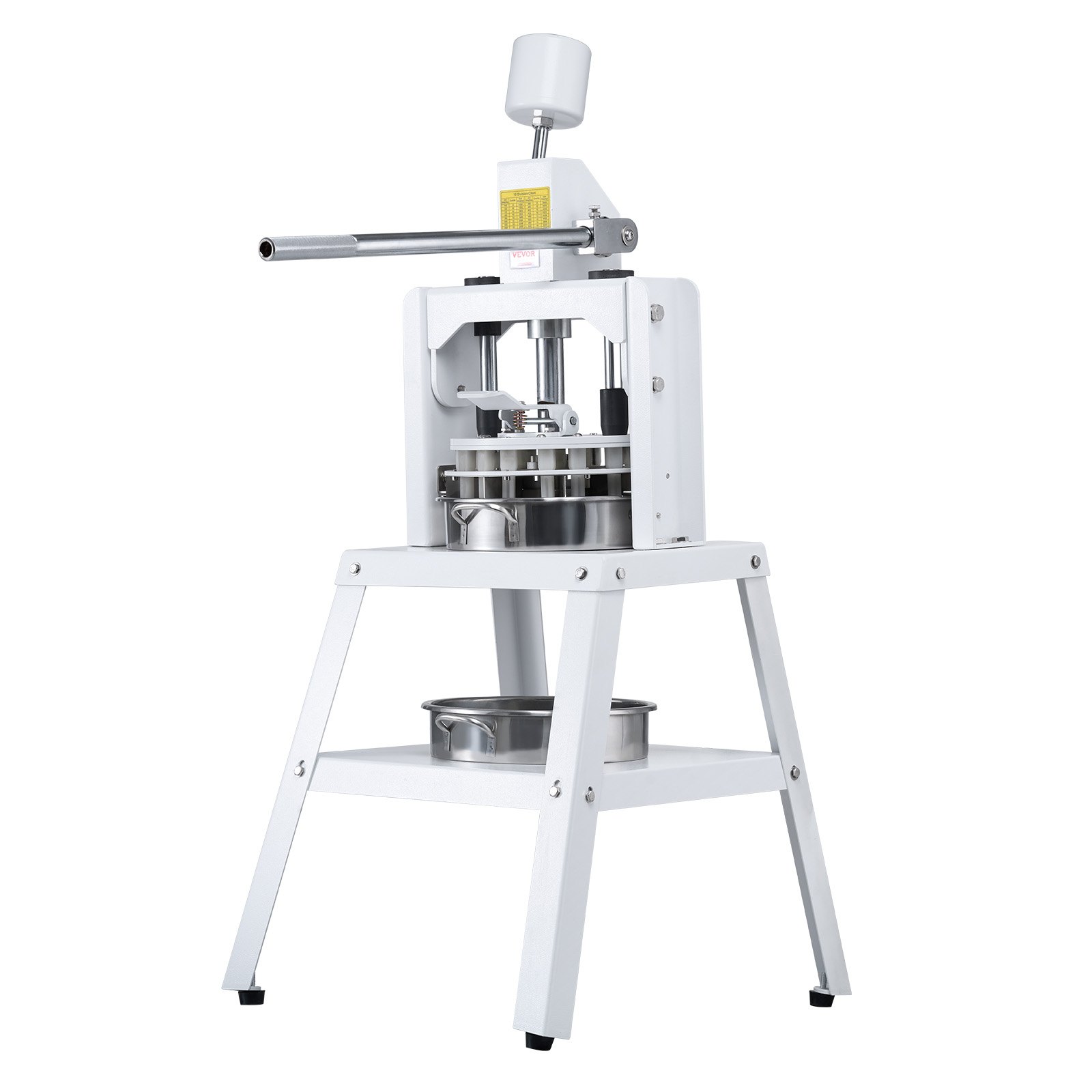 VEVOR - Divisor de masa manual, 10 unidades, cortador de masa con prensa manual, máquina para hacer pan para panadería