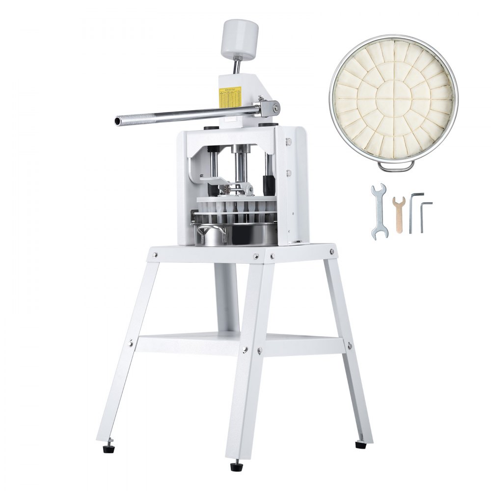 VEVOR Máquina Divisor de Masa Manual 40 Piezas Cortador de Masa de Prensa Manual Vertical 30-150 g con Bandeja y Hoja de Acero Inoxidable Máquina para Hacer Pan para Panadería, Restaurante