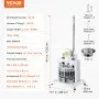 VEVOR - Divisora y redondeadora de masa (18 unidades), cortadora de masa manual de 2,11 oz a 9,88 oz con bandeja y cuchilla de acero inoxidable 304, máquina para hacer pan para panadería, restaurante y uso comercial.