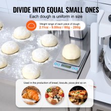 VEVOR - Divisor de masa manual, 18 piezas, cortador de masa con prensa manual, máquina para hacer pan para panadería