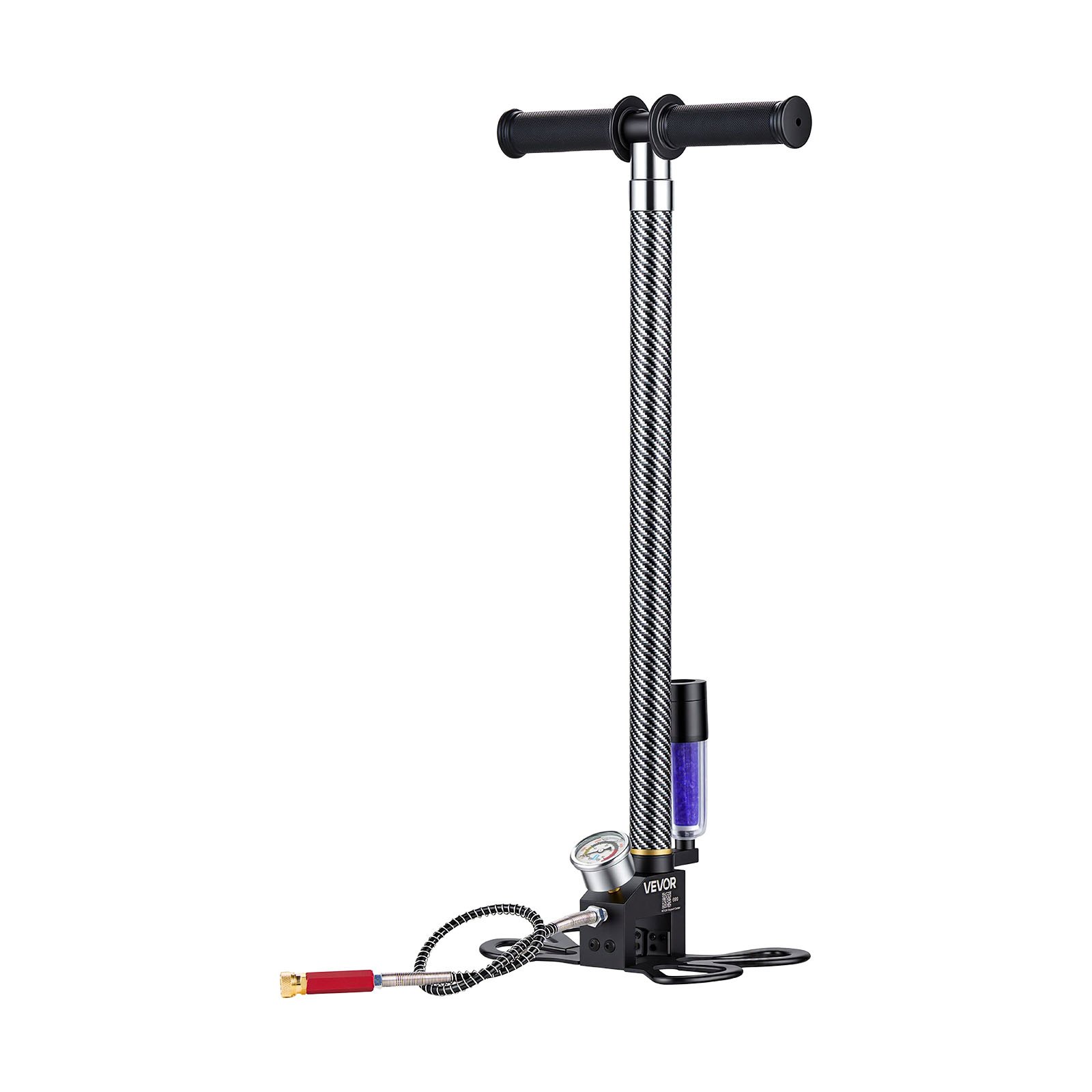 VEVOR Bomba Manual PCP 3,5 Etapas, Bomba PCP de Pistola de Aire 4500 PSI 31,03 MPa, con Filtro de Aceite y Humedad, Manómetro, Cuerpo de Acero Inoxidable, para Inflado de Neumáticos, Paintball