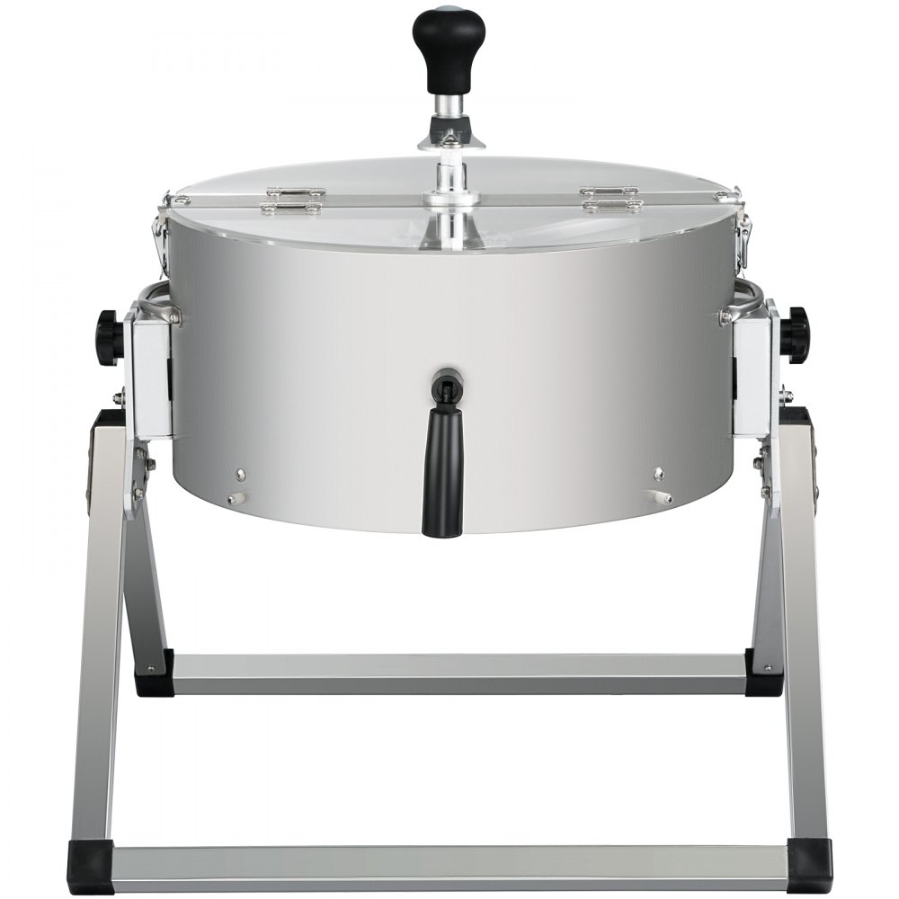 Cortadora de hojas VEVOR, manual de 16 pulgadas, para plantas hidropónicas secas o húmedas con cuchillas afiladas de acero inoxidable, caja de engranajes de metal sólido y podadora manual, corte giratorio para hierbas y hojas, color plateado