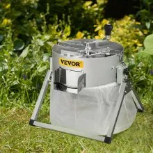 VEVOR Recortadora de hojas de brotes, manual de 16 pulgadas, máquina de recorte de plantas secas o húmedas hidropónicas con cuchillas afiladas de acero inoxidable y caja de cambios de metal sólido y podadora de mano, corte giratorio retorcido para hierbas, hojas, plata