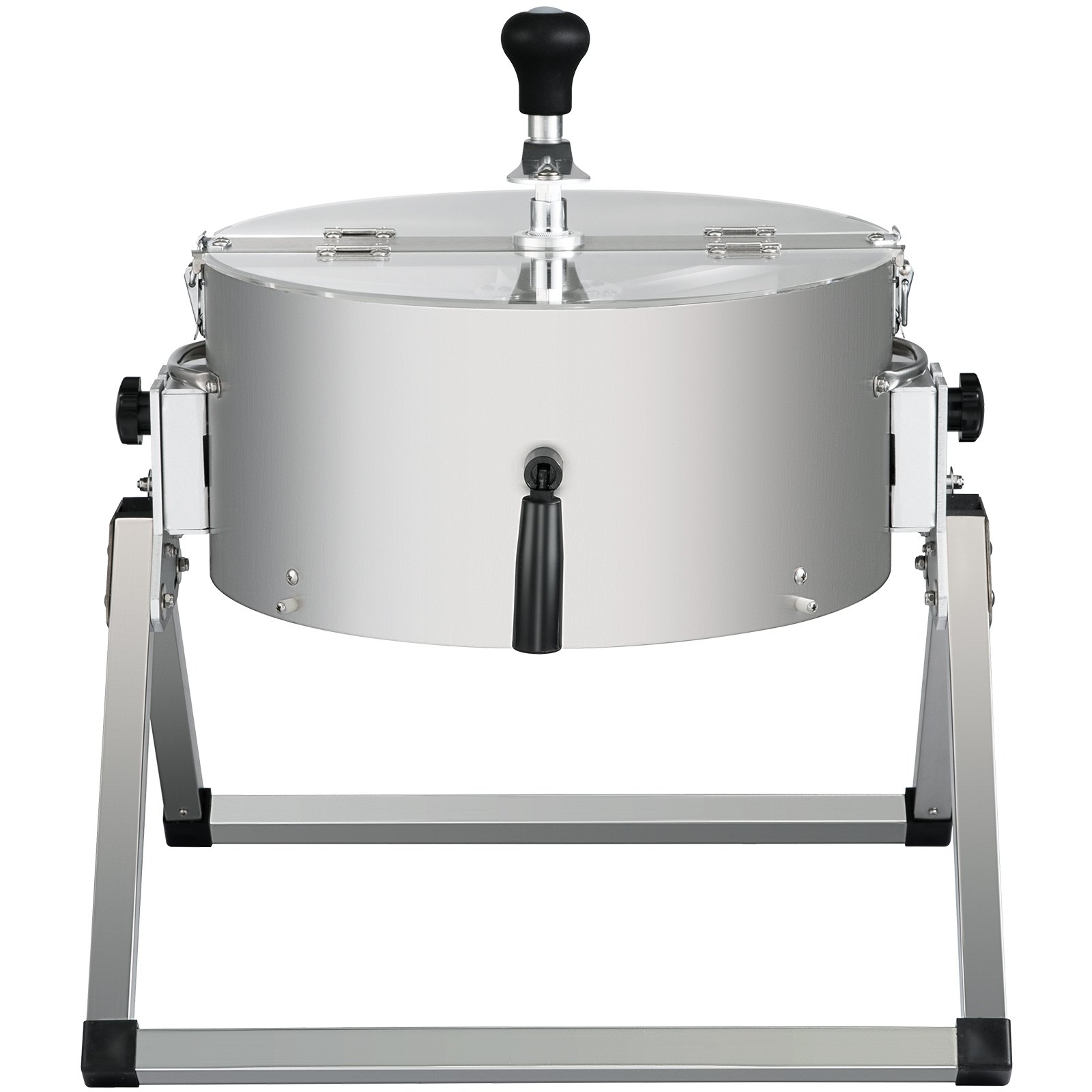 Cortadora de hojas VEVOR, manual de 16 pulgadas, para plantas hidropónicas secas o húmedas con cuchillas afiladas de acero inoxidable, caja de engranajes de metal sólido y podadora manual, corte giratorio para hierbas y hojas, color plateado