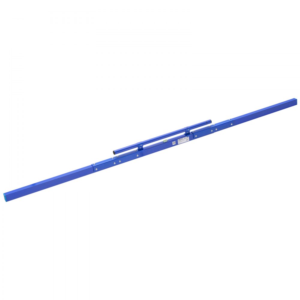 VEVOR Regla Niveladora para Hormigón 2430 mm de Aleación de Aluminio, Herramienta de Nivelación, Llana Manual con Nivel de Burbuja, Asa Integrada, Diseño Ligero para Patios, Aceras, Garajes y Losas