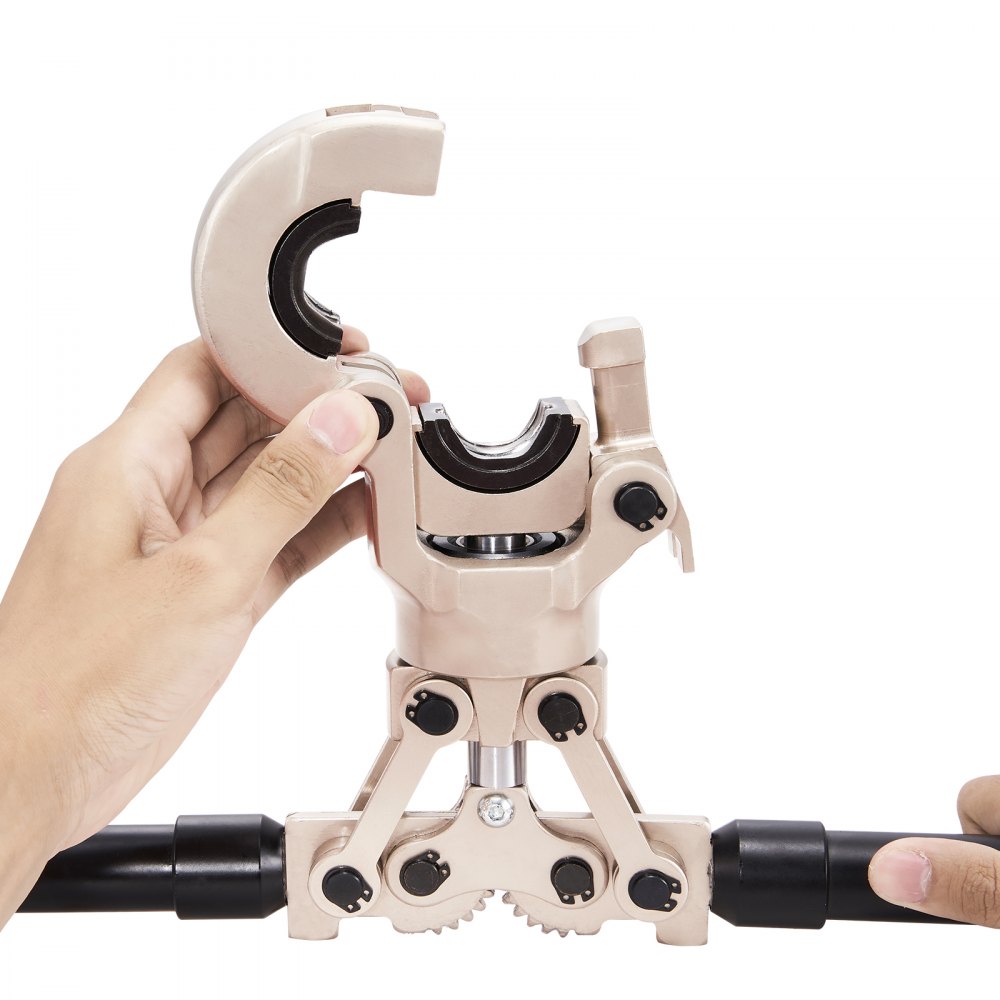 Kit de prensado de cobre VEVOR para accesorios de tubo, prensa profesional con mordazas de cambio rápido de 1/2", 3/4" y 1", herramienta de prensado giratoria de 360° y pasador de bloqueo, mango extensible, cumple con las normas ASTM B88 y B75.
