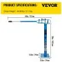 Dobladora de metal VEVOR YP-38 de 1" a 3" para barras planas y cuadradas, 7 matrices con soporte de suelo