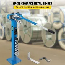 VEVOR YP-38 Dobladora de metal Barra plana de 1 "-3" Dobladora de varilla cuadrada 7 troqueles con soporte de piso