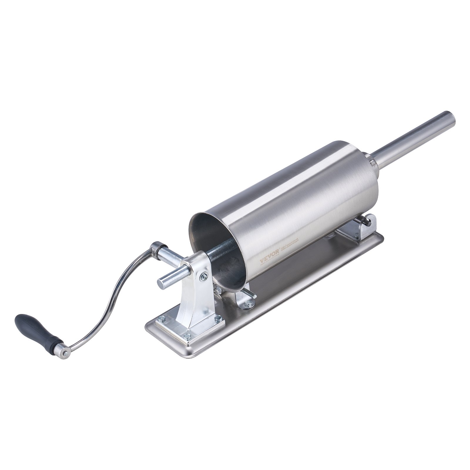 VEVOR Embutidora manual de salchichas, máquina de salchichas horizontal de 2,5 L / 6 LBS con abrazadera tipo U, hecha de acero inoxidable de grado alimenticio, incluye 8 tubos de relleno, para el hogar, cocina, restaurante comercial