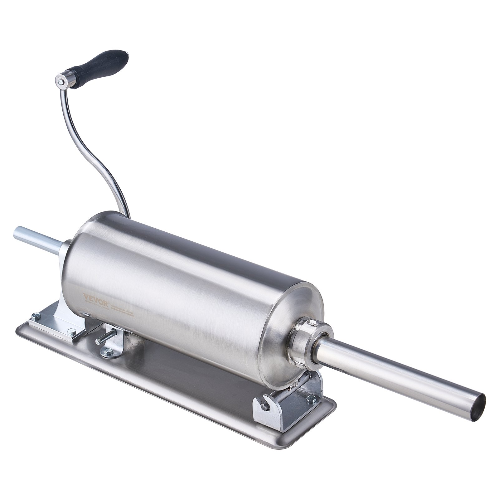 VEVOR Embutidora manual de salchichas, máquina de salchichas horizontal de 2,5 L / 6 LBS con abrazadera tipo U, hecha de acero inoxidable de grado alimenticio, incluye 8 tubos de relleno, para el hogar, cocina, restaurante comercial