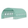 Invernadero tipo túnel VEVOR, 5,9 x 2,9 x 2 m, invernadero tipo túnel, casa de cultivo con estructura de acero galvanizado, cubierta de PE verde, puerta enrollable con cremallera y 12 ventanas para exteriores.