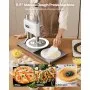 VEVOR - Prensa manual para masa de pizza (9,5 pulgadas), prensa de pan de acero inoxidable, máquina para hacer chapatis, con asa y 100 hojas de papel pergamino.