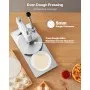 VEVOR - Prensa manual para masa de pizza (9,5 pulgadas), prensa de pan de acero inoxidable, máquina para hacer chapatis, con asa y 100 hojas de papel pergamino.