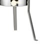 Extractor de miel VEVOR de acero inoxidable sobre patas robustas con válvula de compuerta de miel blanca.